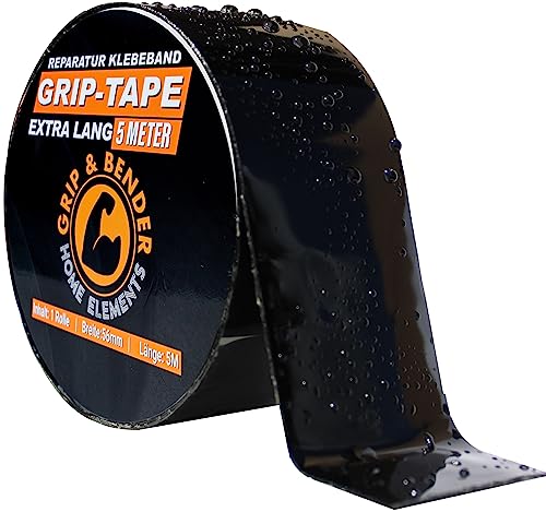 GRIP&BENDER PVC Reparatur-Klebeband (5Meter) Wasserdichtes Tape zum Abdichten – Selbstklebendes Flick-Set (56mm x 5m) von GRIP&BENDER