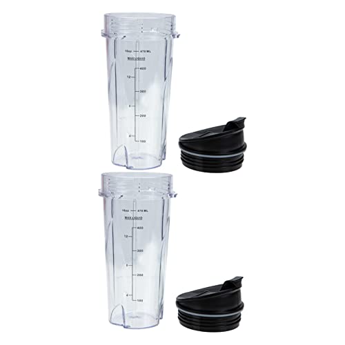 GRIRIW 1 Satz Austauschbaren Juicer Cups mit Deckel Mehrzweck Plastikbecher für Mixer und Langlebig und Praktisch für Frische Säfte von GRIRIW