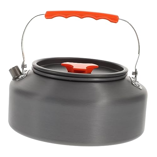 GRIRIW 1 Stück Aluminium Camping Wasserkocher Tragbarer Outdoor Kessel Langlebigem Aluminiumlegierung für Camping und Reisen mit Praktischer Handhabung und Robuster Zufällige Farbe von GRIRIW