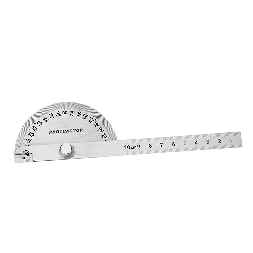 GRIRIW 1 Stück Winkelmesser Winkelsucher Werkzeug Level-Tool Ingenieur Sturzmesser Multi Nonius Vorrichtung Goniometer Winkelmessung Finder Herrscher Zucht Silver Rostfreier Stahl von GRIRIW