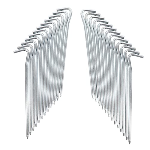 GRIRIW 10 Stück Teiliges Zeltheringe Metall Verzinkt Rostfrei Widerstandsfähig Kompakt und Leicht zum Fixieren von Campingzelt Markise Plane Geeignet für Outdoor Einsätze bei Windigen von GRIRIW
