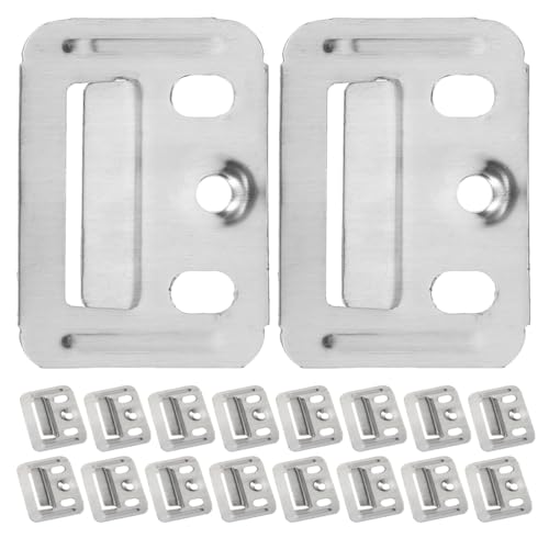 GRIRIW 100 Stück Bambusfaser-Wandpaneel-Clips, Edelstahl-Schnallen, Möbel-Befestigungsclips für Bambus-Holzfaserpaneele von GRIRIW