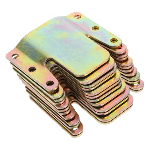 GRIRIW 12 Stück Teiliges Metall Sofa Verbindungsset mit Schrauben Robuste Interlocking Mechanik Passend für Sitzer Sessel Relaxer Einfache Montage Stabile Möbelverbinder von GRIRIW