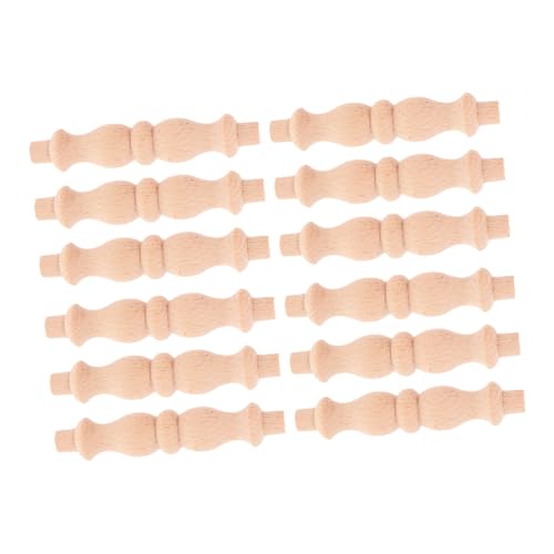 GRIRIW 12 Stück Unlackierte Baluster für Möbel und Treppen Dekorative Holzsäulen für Weinregale und Wohnräume Robuste und Stilvolle Holzverkleidung GRIRIW 12 Stück Unlackierte Baluster für Möbel und Treppen Dekorative Holzsäulen für Weinregale und Wohnräume Robuste und Stilvolle Holzverkleidung von GRIRIW