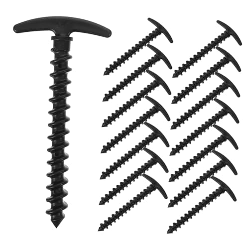 GRIRIW 15 Stück Teiliges Kunststoff Zeltheringe Robust und Leicht Schwere Beanspruchung Lang Windfest für Zelte Markisen und Pavillons im Outdoor Camping Gras und Hartböden Geeignet von GRIRIW