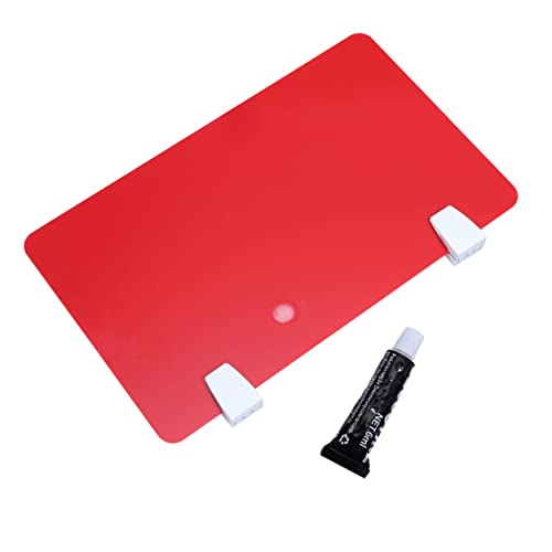 GRIRIW 1pc Büro Desktop Partition Acryl Sperren Bord Rot Schreibtisch Teiler Einfach Installieren Schule Büro Verwenden von GRIRIW