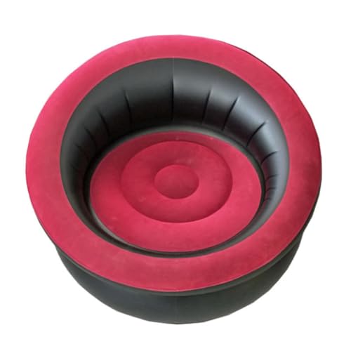 GRIRIW 1stk Zusammenklappbares Aufblasbares Sofa Luftmatratze Aufblasbarer Stuhl Aufblasbare Möbel Für Camping Tragbar Sofabezug Aufblasbare Matratze Faltbar Auto Liegesessel PVC Rot von GRIRIW