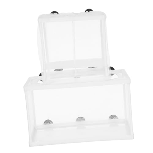 GRIRIW 2 Stück Fischzuchtbox Aquarium Teilig Transparentes Isolationsnetz mit Kunststoffrahmen Robustes Aufzuchtbecken für Fischbrut Garnelen Guppy Einfach zu Reinigen Vielseitig für von GRIRIW
