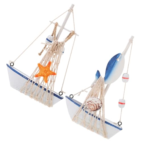 GRIRIW 2 Stück Mediterranes Teiliges Segelboot Modell Rustikale Tischdekoration Mini Holz Segelschiff Ornament Stilvolle Schreibtisch Deko für Wohnzimmer und Büro GRIRIW 2 Stück Mediterranes Teiliges Segelboot Modell Rustikale Tischdekoration Mini Holz Segelschiff Ornament Stilvolle Schreibtisch Deko für Wohnzimmer und Büro von GRIRIW
