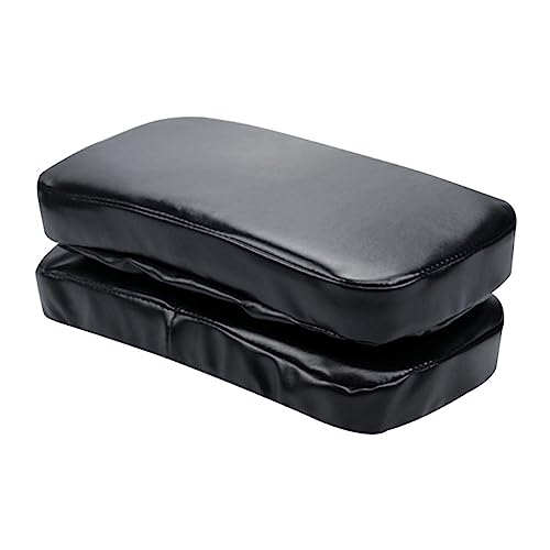 GRIRIW 2 Stück Memory Foam Armlehnenpolster Ergonomische Unterstützung für Büro und Wohnstühle Schwarz Mit Elastischem Bezug und Rutschfester Unterseite für Optimalen Komfort und von GRIRIW
