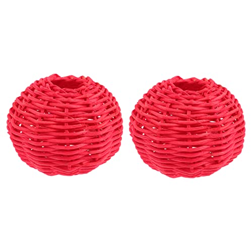 GRIRIW 2 Stück Rattan Lampenschirm im Japanischen Stil Dekorative Lampenabdeckung für Pendelleuchten und Deckenlampen Installieren für Gemütliche Wohnatmosphäre von GRIRIW