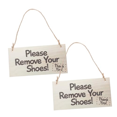 GRIRIW 2 Stück Teiliges Holzschild Bitte Schuhe Ausziehen Türhänger mit Klarem Druck Langlebiges Wetterfestes Türschild für Zuhause Büro Hotel und Eingangsbereiche Einfach zu Befestigen GRIRIW 2 Stück Teiliges Holzschild Bitte Schuhe Ausziehen Türhänger mit Klarem Druck Langlebiges Wetterfestes Türschild für Zuhause Büro Hotel und Eingangsbereiche Einfach zu Befestigen von GRIRIW