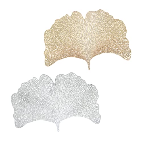 GRIRIW PVC Ginkgo Blatt Tasse Pad Hitzebeständige Tischmatte 2pcs Home Decor Praktische Tischset von GRIRIW