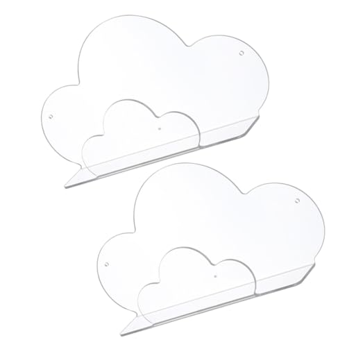 GRIRIW 2 Stück Wandregal Wolkenform Multifunktionales Wandregal für Badezimmer Wohnzimmer und Küche und Dekorativ für Aufbewahrung von Toilettenartikeln und Deko Elementen GRIRIW 2 Stück Wandregal Wolkenform Multifunktionales Wandregal für Badezimmer Wohnzimmer und Küche und Dekorativ für Aufbewahrung von Toilettenartikeln und Deko Elementen von GRIRIW