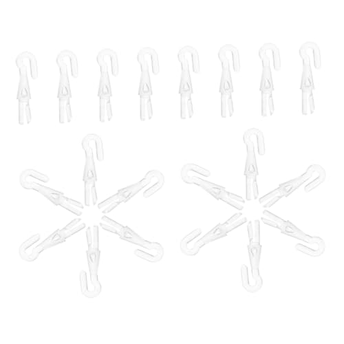 GRIRIW 20 Stück Blind Wandhaken Transparente Ersatzteile für Robuste Blindstab Haken mit Fragezeichen Design für Einfache Bedienung für Zuhause und Büro von GRIRIW