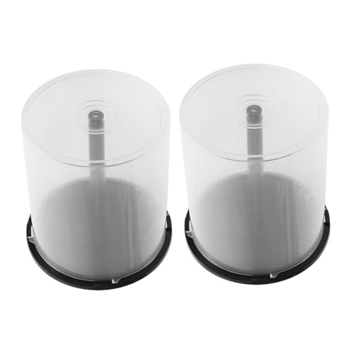 GRIRIW 2Stücke CD Aufbewahrungsbox Transparente CD Container aus Langlebigem Material für DVDs Platzsparendes Design Sicher und Leicht zu Handhaben von GRIRIW