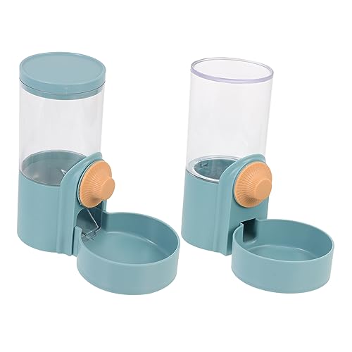 GRIRIW 2stücke Trink Und Futterspender Automatischer Wasser Und Futterautomat Hängend Für Katzen Und Hunde Platzsparendes Design Installieren - Für Käfige Geeignet von GRIRIW