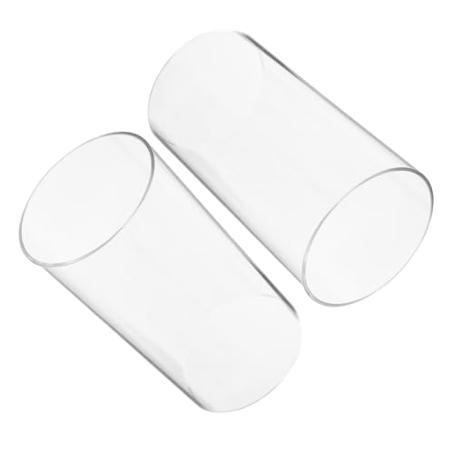 GRIRIW 2er Set Dekorative Glaskuppeln Wohnaccessoire Kerzenhüllen Glas Kerzenhalter Schirm GRIRIW 2er Set Dekorative Glaskuppeln Wohnaccessoire Kerzenhüllen Glas Kerzenhalter Schirm von GRIRIW