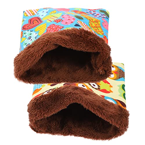 GRIRIW 2Stücke Teiliges Hamster Schlafsack Kuschelige Schlafhöhle für Kleine Tiere Warmes Bett für Hamster und Meerschweinchen Leicht und Tragbar für Zuhause von GRIRIW