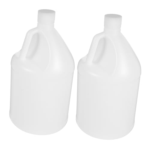 GRIRIW 2stücke Leere Plastikbehälter Mit Deckel Bpa-freie Milchkanne Tragbare Wasserflasche Für Saft Flüssigkeitstransport Transparentes Design von GRIRIW