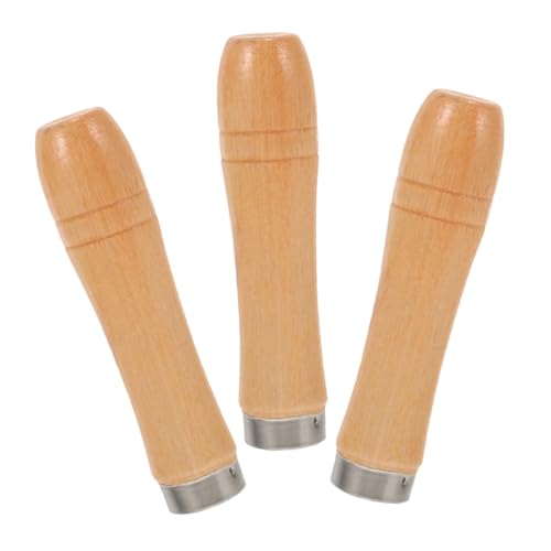 GRIRIW 3 Stück Teiliges Holzgriff für Pfannen Abnehmbarer Griff für Kochgeschirr Hochwertiger Holzgriff mit Loch Universelles Zubehör für Kochutensilien Ergonomisches Design Schützt vor von GRIRIW