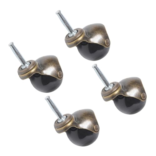 GRIRIW 4 STÜCKE Teiliges Kugelrollen für Bürostuhl Drehbare Geräuscharme Pp swivel caster für Möbel und Hartböden Langlebig Einfache Installation für Kleine Möbelstücke und Bürohocker von GRIRIW