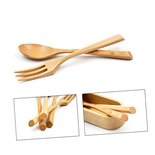 GRIRIW 4 STÜCKE Teiliges aus Buchenholz Gabeln mit Glattem Griff Wiederverwendbare Essgabeln für Westliche Speisen Geeignet für Elegant und Bequemes für Obst Kuchen und Brot GRIRIW 4 STÜCKE Teiliges aus Buchenholz Gabeln mit Glattem Griff Wiederverwendbare Essgabeln für Westliche Speisen Geeignet für Elegant und Bequemes für Obst Kuchen und Brot von GRIRIW