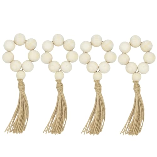 GRIRIW 4 Stück Handgefertigte Serviettenringe aus Naturholzperlen Rustikale Tischdekoration für Hochzeit und Zuhause Natürliche Holzkugel Serviettenhalter für Ländliches GRIRIW 4 Stück Handgefertigte Serviettenringe aus Naturholzperlen Rustikale Tischdekoration für Hochzeit und Zuhause Natürliche Holzkugel Serviettenhalter für Ländliches von GRIRIW