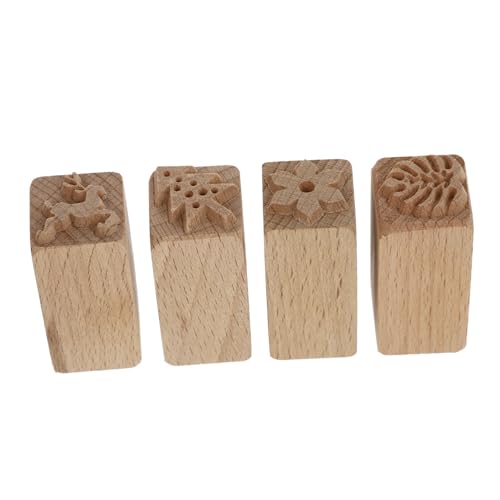 GRIRIW 4 Stück Holzbackstempel Teilig Weihnachten Kuchen Stempel Prägeform DIY Kekse Tortendekoration Holzmaterial Geruchlos Rostfrei Vielseitig für Gebäck und GRIRIW 4 Stück Holzbackstempel Teilig Weihnachten Kuchen Stempel Prägeform DIY Kekse Tortendekoration Holzmaterial Geruchlos Rostfrei Vielseitig für Gebäck und von GRIRIW