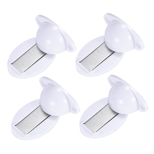 GRIRIW 4 Stück Magnetischer Türstopper Weiß Starker Abs Kunststoff Dual befestigung ohne Bohren oder Schrauben Geräuschloser Türhalter für Wohnraum Badezimmer und Büro Zuverlässiger Wand von GRIRIW