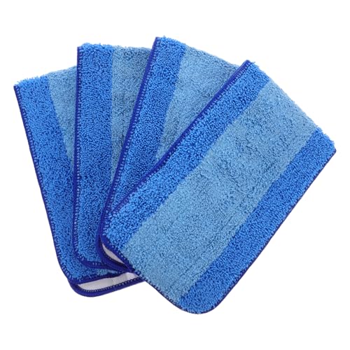 GRIRIW 4 Stück Waschbare Mikrofaser Ersatzpads für Bodenwischer Kompatibel mit Bona Mop für Hartböden Einfache für Zuhause und Büro von GRIRIW