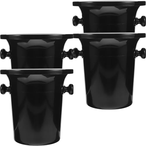GRIRIW 4stücke Spuckeimer Schwarz Rund Doppelgriff Spuckfässer Eiskübel Weinprobe Spucken Spucknäpfe Spucknapf Für Weinproben Und Partys GRIRIW 4stücke Spuckeimer Schwarz Rund Doppelgriff Spuckfässer Eiskübel Weinprobe Spucken Spucknäpfe Spucknapf Für Weinproben Und Partys von GRIRIW