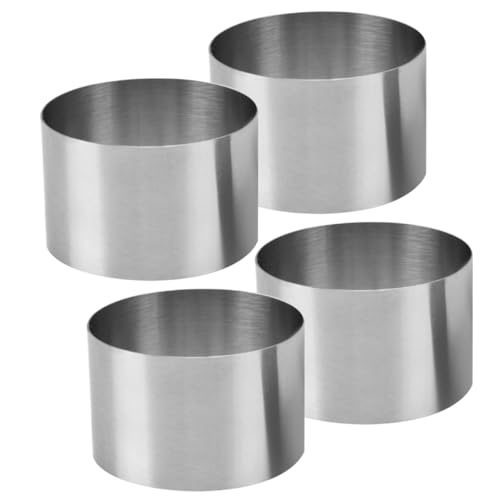 GRIRIW 4stücke Teilige Runde Austechringe Aus Zum Backen Kuchenformen Mousse-Ringe Keksausstecher Tortenringe Für Backen Plätzchenform Kochen von GRIRIW