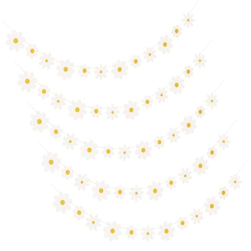 GRIRIW 5 Stück Blumen Daisy Girlande Teiliges Party Dekoration für Geburtstagsfeiern Hängendes Banner für Fröhliche Festlichkeiten Vielseitige Wand und Tischdekoration GRIRIW 5 Stück Blumen Daisy Girlande Teiliges Party Dekoration für Geburtstagsfeiern Hängendes Banner für Fröhliche Festlichkeiten Vielseitige Wand und Tischdekoration von GRIRIW