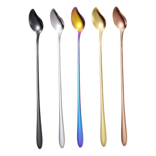 GRIRIW 5 Stück Dessertlöffel Teilig Langlebige Ergonomische Rührlöffel für Eis Kaffee und Früchte Spülmaschinenfest Schwarz Gold Roségold Farbverlauf und Naturfarbe GRIRIW 5 Stück Dessertlöffel Teilig Langlebige Ergonomische Rührlöffel für Eis Kaffee und Früchte Spülmaschinenfest Schwarz Gold Roségold Farbverlauf und Naturfarbe von GRIRIW