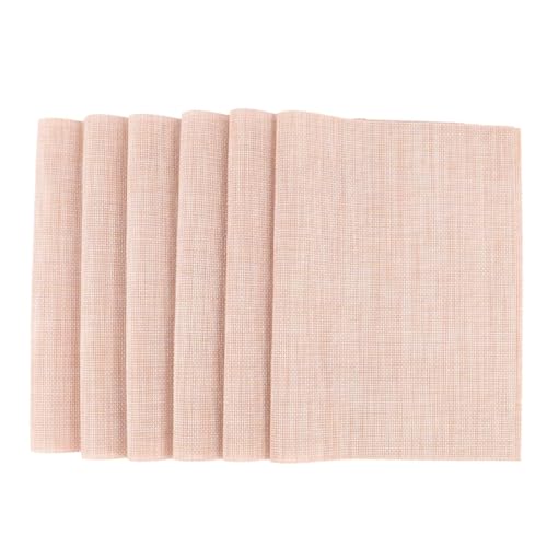 GRIRIW 6stücke Teiliges PVC Platzset Hitzebeständig rutschfest Für Zuhause Restaurant Und Hotel Beige Schützt Tisch Und Geschirr von GRIRIW