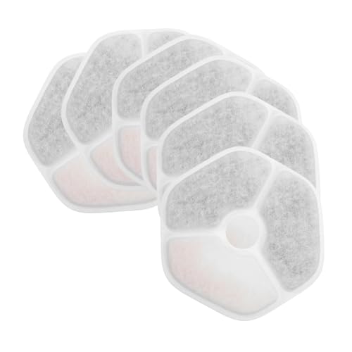 GRIRIW 6 Stück Katzenbrunnen Filter für Haustier Wasserspender Hochwertige Ersatzfilter mit Hexagonalem Filtersystem für Frisches Trinkwasser Einfache Installation Verbessert Geschmack GRIRIW 6 Stück Katzenbrunnen Filter für Haustier Wasserspender Hochwertige Ersatzfilter mit Hexagonalem Filtersystem für Frisches Trinkwasser Einfache Installation Verbessert Geschmack von GRIRIW