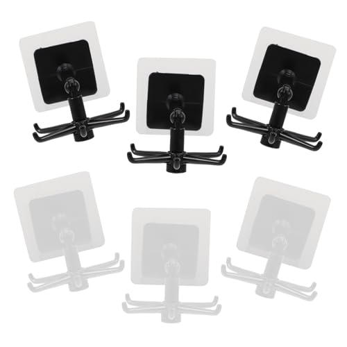 GRIRIW 6 Stück Rotierende Haken Multifunktionale Bohrfreie Küchen und Badezimmer Haken für Ordentliche Aufbewahrung von Utensilien Schwarz und Weiß mit Selbstklebender Montage GRIRIW 6 Stück Rotierende Haken Multifunktionale Bohrfreie Küchen und Badezimmer Haken für Ordentliche Aufbewahrung von Utensilien Schwarz und Weiß mit Selbstklebender Montage von GRIRIW