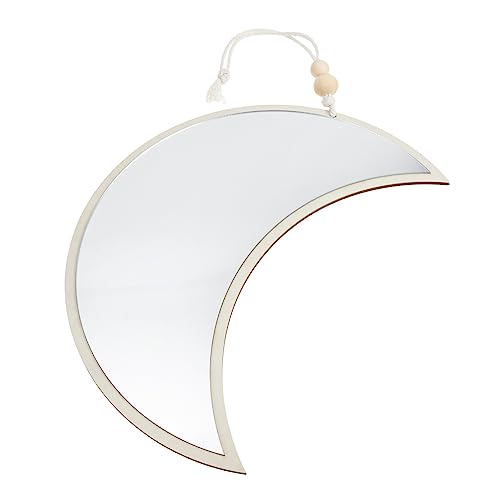 GRIRIW Akryl Hängespiegel Mit Mond Design Wanddeko Für Schlafzimmer Und Eingangsbereich Stilvolle Hängedekoration Für Festivals Und Partys Modernes Wohnaccessoire von GRIRIW