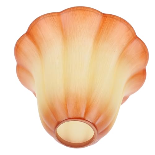 GRIRIW Bellförmiger Glasschirm Champagnerfarbenes Lampenzubehör für Hängelampe Tischlampe Deckenventilator Eleganter Vintage Look Durchmesser von GRIRIW