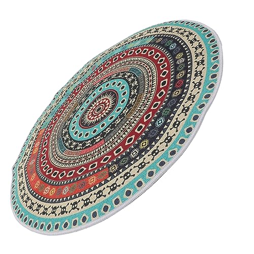 GRIRIW Bohemian Stil Runder Teppich Ethnischer Druck Waschbar rutschfest für Wohnzimmer und Schlafzimmer Weiches Eleganter Bodenbelag Perfekter Ersatz für Alte Matten GRIRIW Bohemian Stil Runder Teppich Ethnischer Druck Waschbar rutschfest für Wohnzimmer und Schlafzimmer Weiches Eleganter Bodenbelag Perfekter Ersatz für Alte Matten von GRIRIW