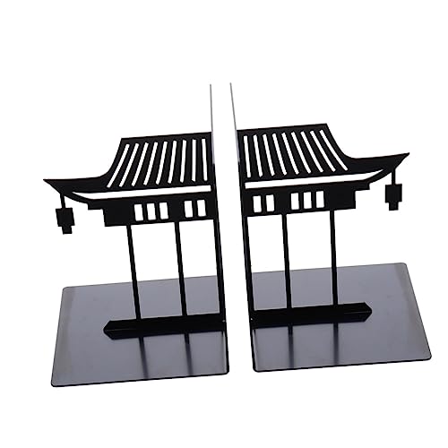 GRIRIW Buchstützen aus Metall Kreative Buchstütze Einfache Buchstützenrahmen Chinesischer Stil Bücherregal Halter für Wohnräume Büro Bibliothek von GRIRIW