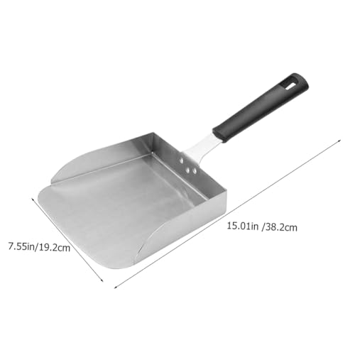 GRIRIW Edelstahl Lebensmittelschaufel Multifunktional für Pommes Frites Gebratenes Hähnchen Süßigkeiten Ergonomisch Griffig Lebensmittelecht Langlebig und Leicht zu Reinigen von GRIRIW