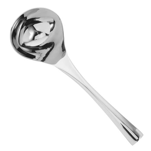 GRIRIW Edelstahl Soßenlöffel mit Spiegelpolitur Robustes Spülmaschinengeeignetes Schöpflöffel für Soßen Saucen und Kleine Suppen Vielseitig für Küche und Gastronomie Geeignet von GRIRIW