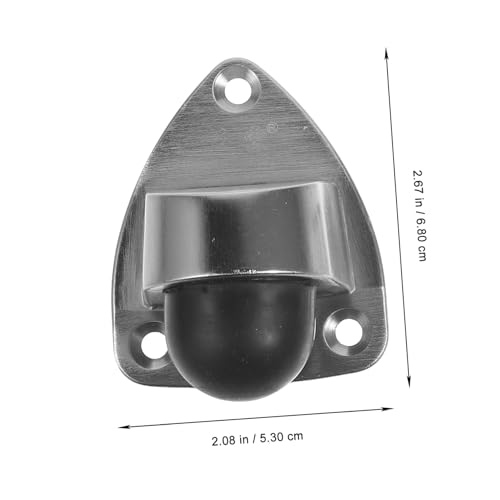 GRIRIW Edelstahl Türstopper Schwerer Bodentürstopper Satinierter Nickel Finish Robust Sicher für Türschutz und Wandpuffer Geeignet für Glas Metalltüren von GRIRIW