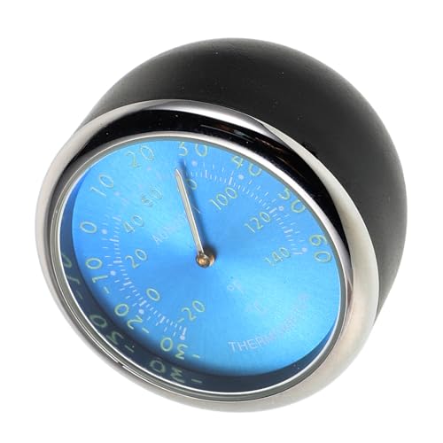 GRIRIW Fahrzeug Thermometer und Uhr mit Nachtlicht Elektronisches Thermometer und Quarzuhr für Auto Präzise Temperaturanzeige Blau für Stilvolle Armaturenbretter von GRIRIW