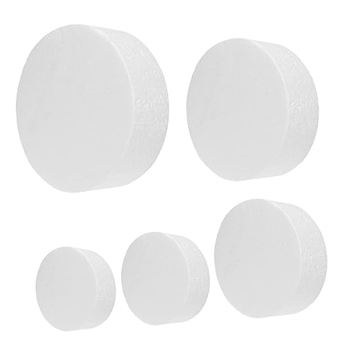 GRIRIW 5Stücke Teiliges Rundes Cake Dummy aus Hochwertigem Schaumstoff für Dekorationsübungen Hochzeitstorten und Besondere Anlässe GRIRIW 5Stücke Teiliges Rundes Cake Dummy aus Hochwertigem Schaumstoff für Dekorationsübungen Hochzeitstorten und Besondere Anlässe von GRIRIW