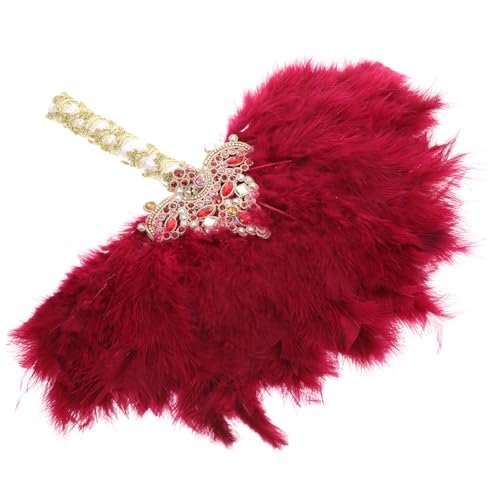GRIRIW Feder Ritual ritals Weddin hochzeitsbingo graceling geschke einfache Dekoration einzigartig Aufkleber Handventilator Plume-Fan- Fächer für die Braut Strasssteine von GRIRIW