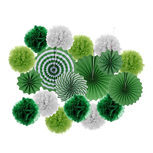GRIRIW Hängende Papierfächer Blumen Deko Set für Partys Faltbare und Wiederverwendbare Partydekorationen für Hochzeiten Geburtstagsfeiern und Festivals als Fotohintergrund von GRIRIW