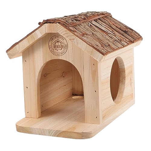GRIRIW Hamsterhaus Aus Holz Versteck Kokosnusshütte Bett Für Hamster Meerschweinchen Frettchen Chinchillas Stabileres Und Sichereres Material von GRIRIW